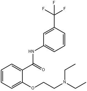 Benzamide, 2-[2-(diethylamino)ethoxy]-N-[3-(trifluoromethyl)phenyl]- Structure