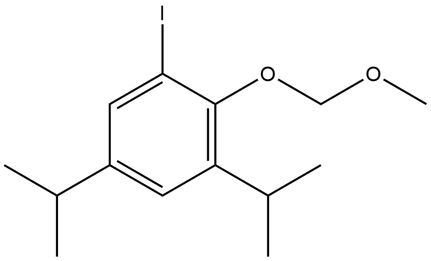 1-iodo-2-(methoxymethoxy)-3,5-bis(1-methylethyl)-benzene Struktur