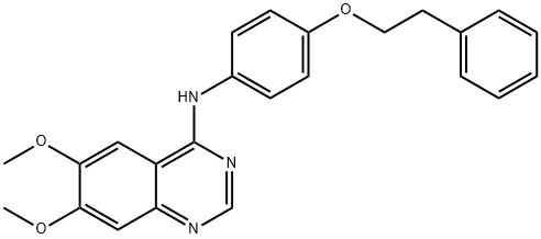 6,7-二甲氧基-N-(4-苯乙氧基苯基)喹唑啉-4-胺,330999-45-6,结构式