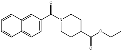 4-Piperidinecarboxylic acid, 1-(2-naphthalenylcarbonyl)-, ethyl ester Structure