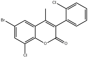 331821-01-3 2H-1-Benzopyran-2-one, 6-bromo-8-chloro-3-(2-chlorophenyl)-4-methyl-