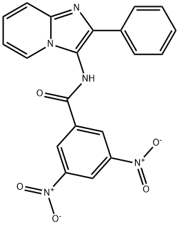 Benzamide, 3,5-dinitro-N-(2-phenylimidazo[1,2-a]pyridin-3-yl)- Structure