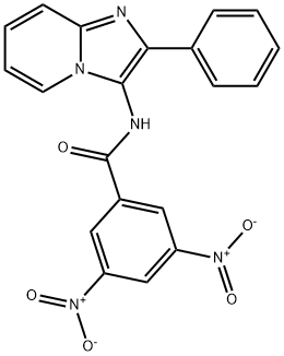 3,5-二硝基-N-{2-苯基咪唑并[1,2-A]吡啶-3-基}苯甲酰胺 结构式