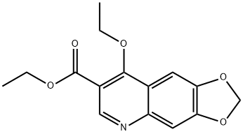 Ethyl 8-ethoxy-2H-[1,3]dioxolo[4,5-G]quinoline-7-carboxylate 化学構造式