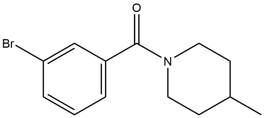 (3-Bromophenyl)(4-methyl-1-piperidinyl)methanone Structure