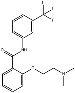 Benzamide, 2-[2-(dimethylamino)ethoxy]-N-[3-(trifluoromethyl)phenyl]-,33351-06-3,结构式