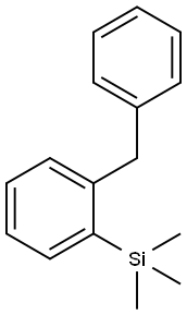 Benzene, 1-(phenylmethyl)-2-(trimethylsilyl)- Structure