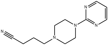 1-Piperazinebutanenitrile, 4-(2-pyrimidinyl)- 化学構造式