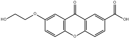 9H-Xanthene-2-carboxylic acid, 7-(2-hydroxyethoxy)-9-oxo- Structure