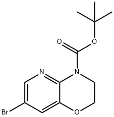 7-溴-2,3-二氢-4H-吡啶并[3,2-B][1,4]噁嗪-4-羧酸叔丁酯,335030-30-3,结构式