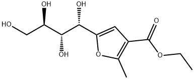 3-Furancarboxylic acid, 2-methyl-5-[(1S,2R,3R)-1,2,3,4-tetrahydroxybutyl]-, ethyl ester