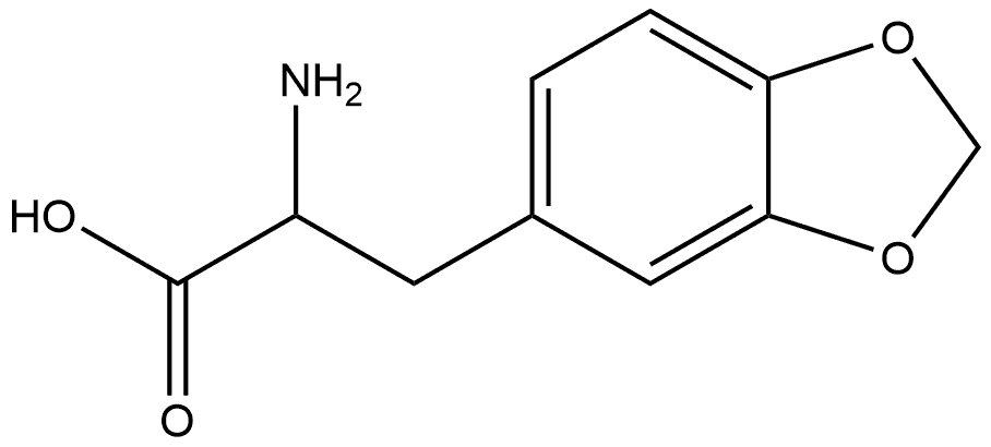 2-Amino-3-(benzo[d][1,3]dioxol-5-yl)propanoic acid 化学構造式