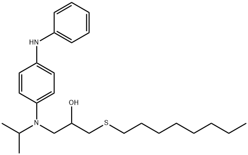 2-Propanol, 1-[(1-methylethyl)[4-(phenylamino)phenyl]amino]-3-(octylthio)-,335668-18-3,结构式