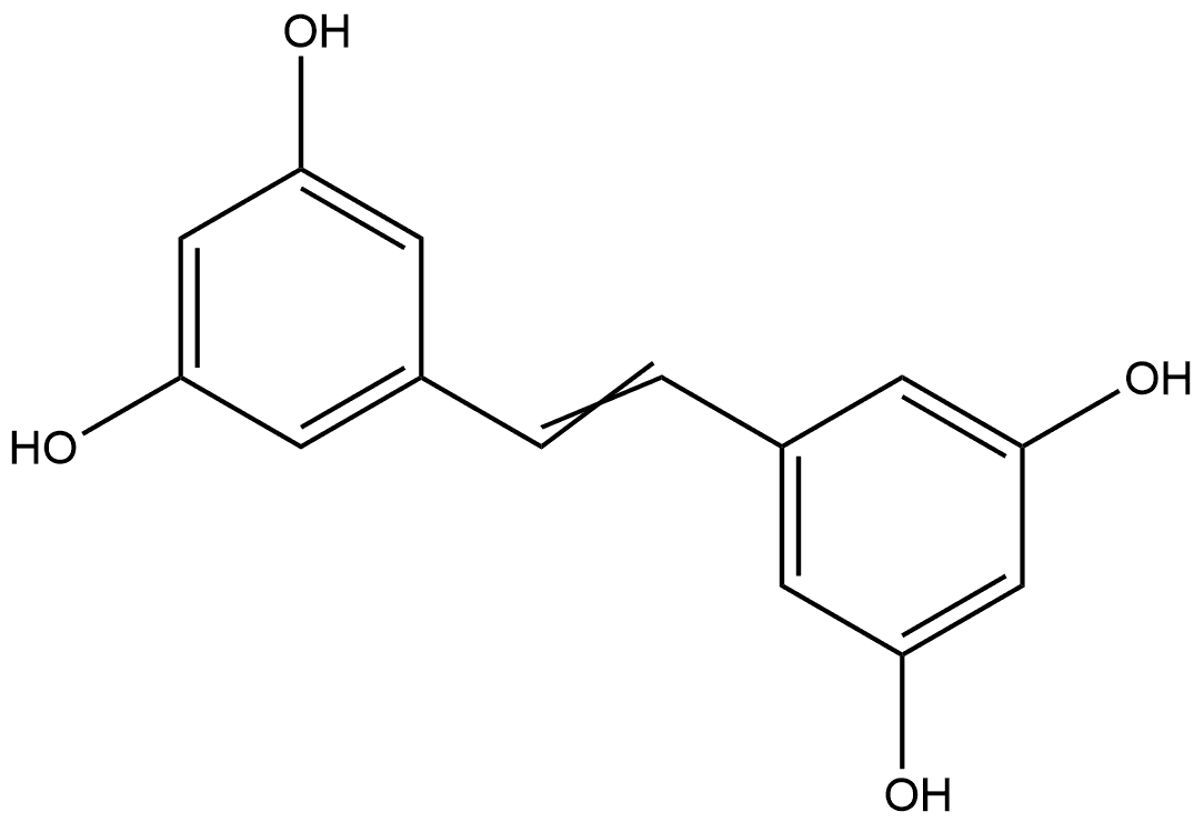 1,3-Benzenediol, 5,5'-(1E)-1,2-ethenediylbis- Structure