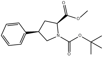 1,2-Pyrrolidinedicarboxylic acid, 4-phenyl-, 1-(1,1-dimethylethyl) 2-methyl ester, (2S,4R)-