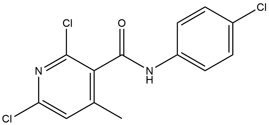 2,6-Dichloro-N-(4-chlorophenyl)-4-methyl-3-pyridinecarboxamide Structure