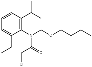 Acetamide, N-(butoxymethyl)-2-chloro-N-[2-ethyl-6-(1-methylethyl)phenyl]- 化学構造式