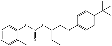 Sulfurous acid 1-[(p-tert-butylphenoxy)methyl]propyl=2-methylphenyl ester|