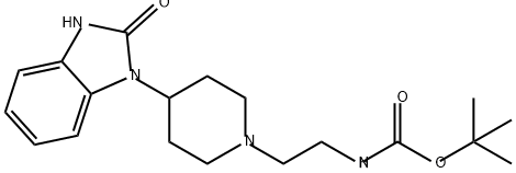 Carbamic acid, N-[2-[4-(2,3-dihydro-2-oxo-1H-benzimidazol-1-yl)-1-piperidinyl]ethyl]-, 1,1-dimethylethyl ester,337910-20-0,结构式