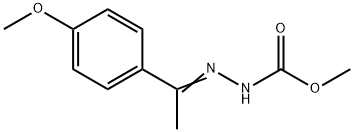Hydrazinecarboxylic acid, 2-[1-(4-methoxyphenyl)ethylidene]-, methyl ester Structure