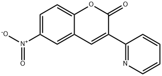 6-ニトロ-3-(2-ピリジル)クマリン 化学構造式