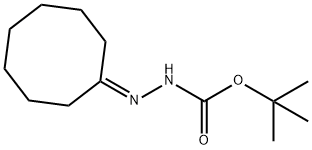 Hydrazinecarboxylic acid, 2-cyclooctylidene-, 1,1-dimethylethyl ester Struktur