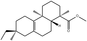(1S)-7α-Ethyl-1,2,3,4,4a,5,6,7,8,9,10,10aα-dodecahydro-1,4aβ,7-trimethyl-1β-phenanthrenecarboxylic acid methyl ester 结构式