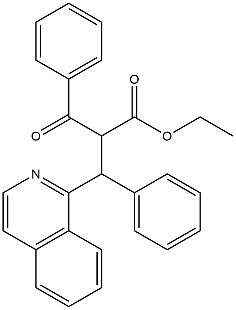 Ethyl 2-benzoyl-3-(isoquinolin-1-yl)-3-phenylpropanoate,34008-40-7,结构式