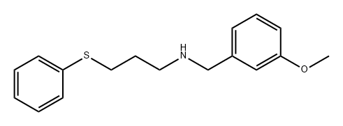 Benzenemethanamine, 3-methoxy-N-[3-(phenylthio)propyl]- Structure