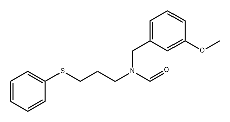 Formamide, N-[(3-methoxyphenyl)methyl]-N-[3-(phenylthio)propyl]- Structure