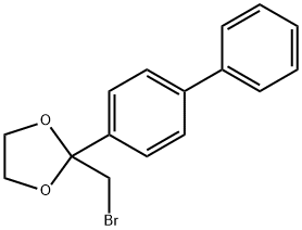 1,3-DIOXOLANE, 2-[1,1'-BIPHENYL]-4-YL-2-(BROMOMETHYL)- Structure