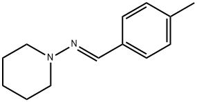 (E)-N-(4-methylbenzylidene)piperidin-1-amine 化学構造式