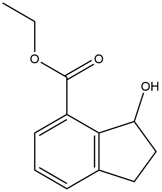 Ethyl 3-hydroxy-2,3-dihydro-1H-indene-4-carboxylate Structure