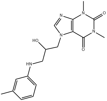 1H-Purine-2,6-dione, 3,7-dihydro-7-[2-hydroxy-3-[(3-methylphenyl)amino]propyl]-1,3-dimethyl-|WAY-325185