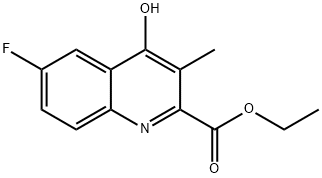 2-Quinolinecarboxylic acid, 6-fluoro-4-hydroxy-3-methyl-, ethyl ester Structure