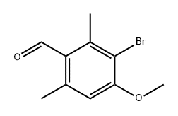 Benzaldehyde, 3-bromo-4-methoxy-2,6-dimethyl- Structure