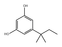 5-(1,1-二甲基丙基)间苯二酚 结构式