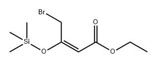 2-Butenoic acid, 4-bromo-3-[(trimethylsilyl)oxy]-, ethyl ester, (2E)- Structure