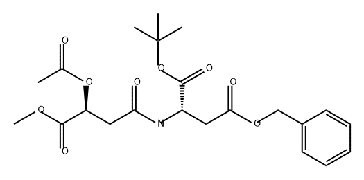 L-Aspartic acid, N-[(3S)-3-(acetyloxy)-4-methoxy-1,4-dioxobutyl]-, 1-(1,1-dimethylethyl) 4-(phenylmethyl) ester,344299-84-9,结构式