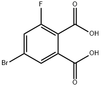 1,2-Benzenedicarboxylic acid, 5-bromo-3-fluoro- Struktur