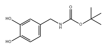 Carbamic acid, N-[(3,4-dihydroxyphenyl)methyl]-, 1,1-dimethylethyl ester 结构式