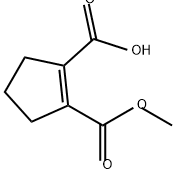 1-Cyclopentene-1,2-dicarboxylic acid, 1-methyl ester 结构式