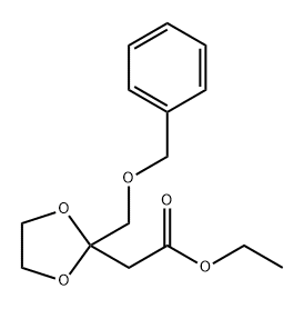 1,3-Dioxolane-2-acetic acid, 2-[(phenylmethoxy)methyl]-, ethyl ester Struktur