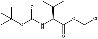 Chloromethyl 3-methyl-2-[(2-methylpropan-2-yl)oxycarbonylamino]butanoate Struktur