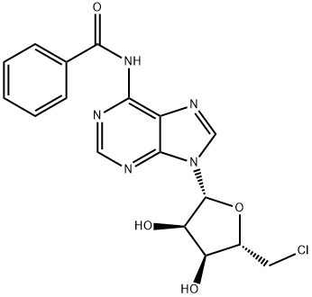 N-Benzoyl-5'-chloro-5'-deoxy-adenosine Struktur