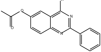 6-Quinazolinol, 4-chloro-2-phenyl-, 6-acetate Structure