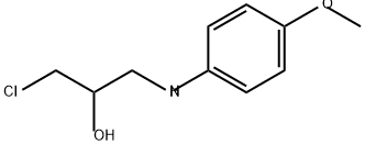 2-Propanol, 1-chloro-3-[(4-methoxyphenyl)amino]- Structure