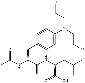 L-Leucine, N-acetyl-4-[bis(2-chloroethyl)amino]-L-phenylalanyl- 化学構造式