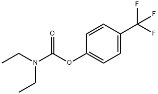 Carbamic acid, N,N-diethyl-, 4-(trifluoromethyl)phenyl ester Struktur