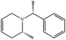 Pyridine, 1,2,3,6-tetrahydro-2-methyl-1-[(1R)-1-phenylethyl]-, (2R)- Struktur